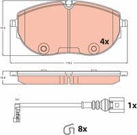 Bremžu uzliku kompl., Disku bremzes