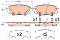Bremžu uzliku kompl., Disku bremzes