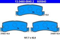 Bremžu uzliku kompl., Disku bremzes