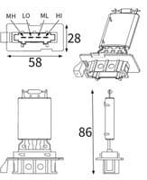 Rezistors, Salona ventilators