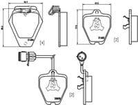 Bremžu uzliku kompl., Disku bremzes