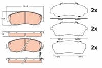 Bremžu uzliku kompl., Disku bremzes