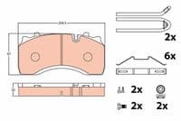 Bremžu uzliku kompl., Disku bremzes