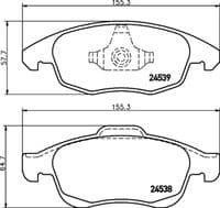 Bremžu uzliku kompl., Disku bremzes