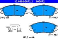 Bremžu uzliku kompl., Disku bremzes