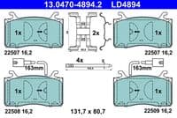 Bremžu uzliku kompl., Disku bremzes