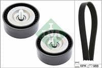 Ķīļrievu siksnu komplekts