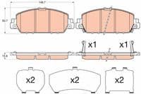 Bremžu uzliku kompl., Disku bremzes