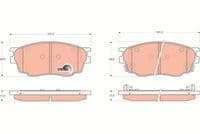Bremžu uzliku kompl., Disku bremzes
