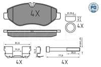 Bremžu uzliku kompl., Disku bremzes