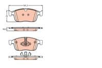 Bremžu uzliku kompl., Disku bremzes
