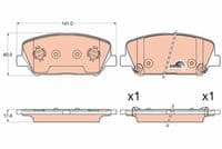 Bremžu uzliku kompl., Disku bremzes