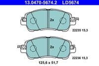 Bremžu uzliku kompl., Disku bremzes