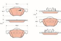 Bremžu uzliku kompl., Disku bremzes