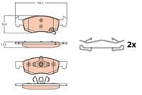 Bremžu uzliku kompl., Disku bremzes