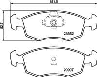 Bremžu uzliku kompl., Disku bremzes