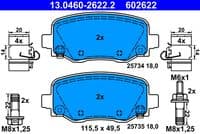 Bremžu uzliku kompl., Disku bremzes