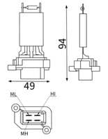 Rezistors, Salona ventilators