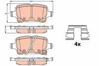Bremžu uzliku kompl., Disku bremzes
