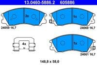 Bremžu uzliku kompl., Disku bremzes