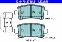 Bremžu uzliku kompl., Disku bremzes