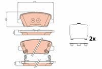 Bremžu uzliku kompl., Disku bremzes