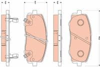 Bremžu uzliku kompl., Disku bremzes