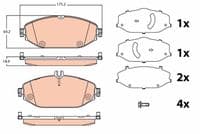 Bremžu uzliku kompl., Disku bremzes