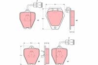 Bremžu uzliku kompl., Disku bremzes