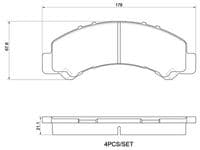Bremžu uzliku kompl., Disku bremzes