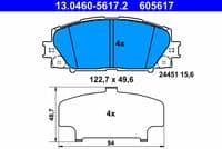 Bremžu uzliku kompl., Disku bremzes