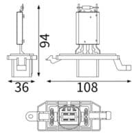 Rezistors, Salona ventilators