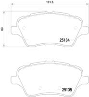 Bremžu uzliku kompl., Disku bremzes