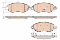 Bremžu uzliku kompl., Disku bremzes