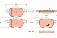 Bremžu uzliku kompl., Disku bremzes