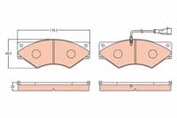 Bremžu uzliku kompl., Disku bremzes
