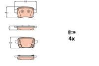 Bremžu uzliku kompl., Disku bremzes