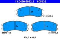 Bremžu uzliku kompl., Disku bremzes