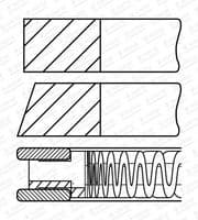 Virzuļa gredzenu komplekts