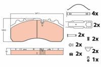 Bremžu uzliku kompl., Disku bremzes
