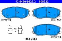 Bremžu uzliku kompl., Disku bremzes