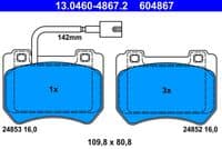 Bremžu uzliku kompl., Disku bremzes