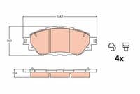 Bremžu uzliku kompl., Disku bremzes