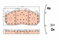 Bremžu uzliku kompl., Disku bremzes