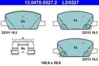 Bremžu uzliku kompl., Disku bremzes