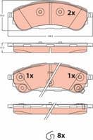 Bremžu uzliku kompl., Disku bremzes