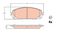 Bremžu uzliku kompl., Disku bremzes