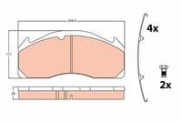 Bremžu uzliku kompl., Disku bremzes