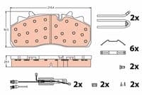 Bremžu uzliku kompl., Disku bremzes