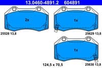 Bremžu uzliku kompl., Disku bremzes